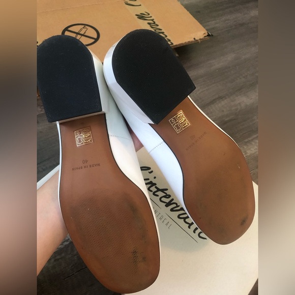 L’INTERVALLE white leather kitten heels 9 - Picture 7 of 8